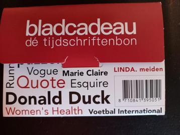 Bladcadeau € 10 – tijdschriftenbon (geldig tot 16-6) beschikbaar voor biedingen