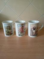 3 mokken Flower Fairies DE, Ophalen of Verzenden, Zo goed als nieuw, Overige stijlen, Kop(pen) en/of Schotel(s)