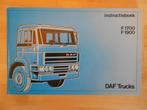 DAF 1700 & 1900 Instructieboek 1987 – Handleiding, Ophalen of Verzenden