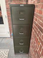 Retro Archiefkast - Donkergroen - Brocante Stijl, Ophalen, Minder dan 50 cm, Gebruikt, 100 tot 150 cm