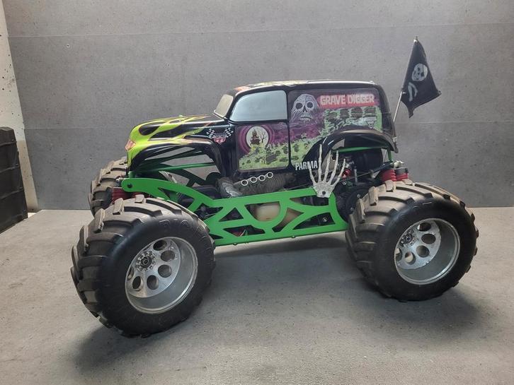 Fg grave digger, Hobby en Vrije tijd, Modelbouw | Radiografisch | Auto's, Zo goed als nieuw, Auto offroad, Benzine, Overige schalen