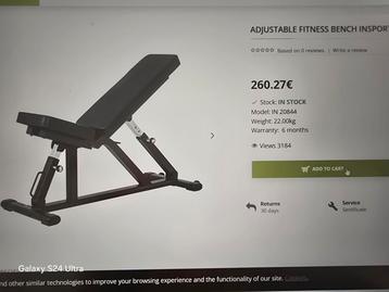 NOG NIEUW IN DOOS. verstelbare fitnessbank Insportline AB100 beschikbaar voor biedingen