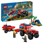 Lego City 4x4 Brandweerauto Met Reddingsboot - (60412), Ophalen of Verzenden, Zo goed als nieuw