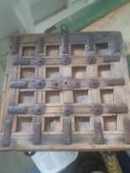 India sierpaneel uit oude deur 31x33 cm, Ophalen of Verzenden