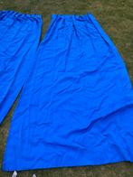Twee blauwe gordijnen, Huis en Inrichting, Ophalen, Blauw, 50 tot 100 cm, 200 cm of meer