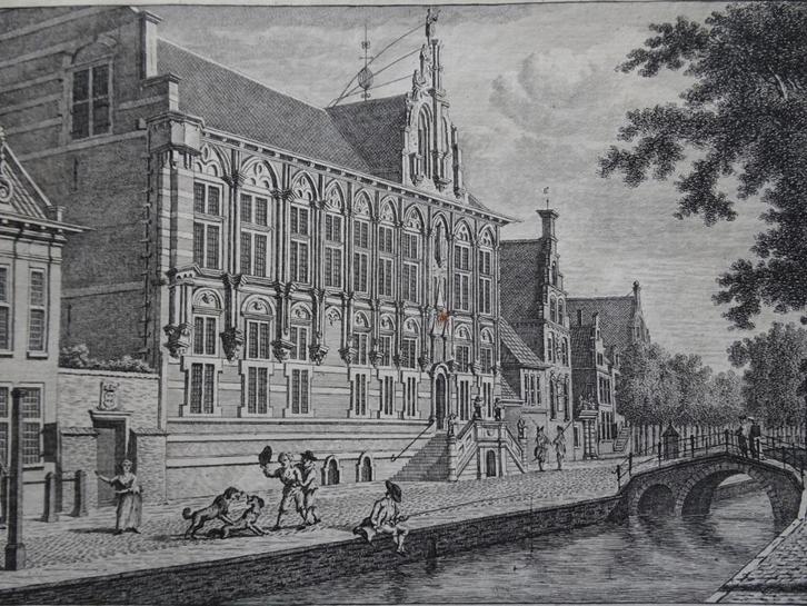 Gravure de kanselarij te Leeuwarden Bendorp 1793, Antiek en Kunst, Kunst | Etsen en Gravures, Verzenden