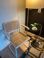 Vintage Marcel Breuer Cesca wit armleuningen gemerkt italie, Huis en Inrichting, Ophalen, Gebruikt, Wit, Eén