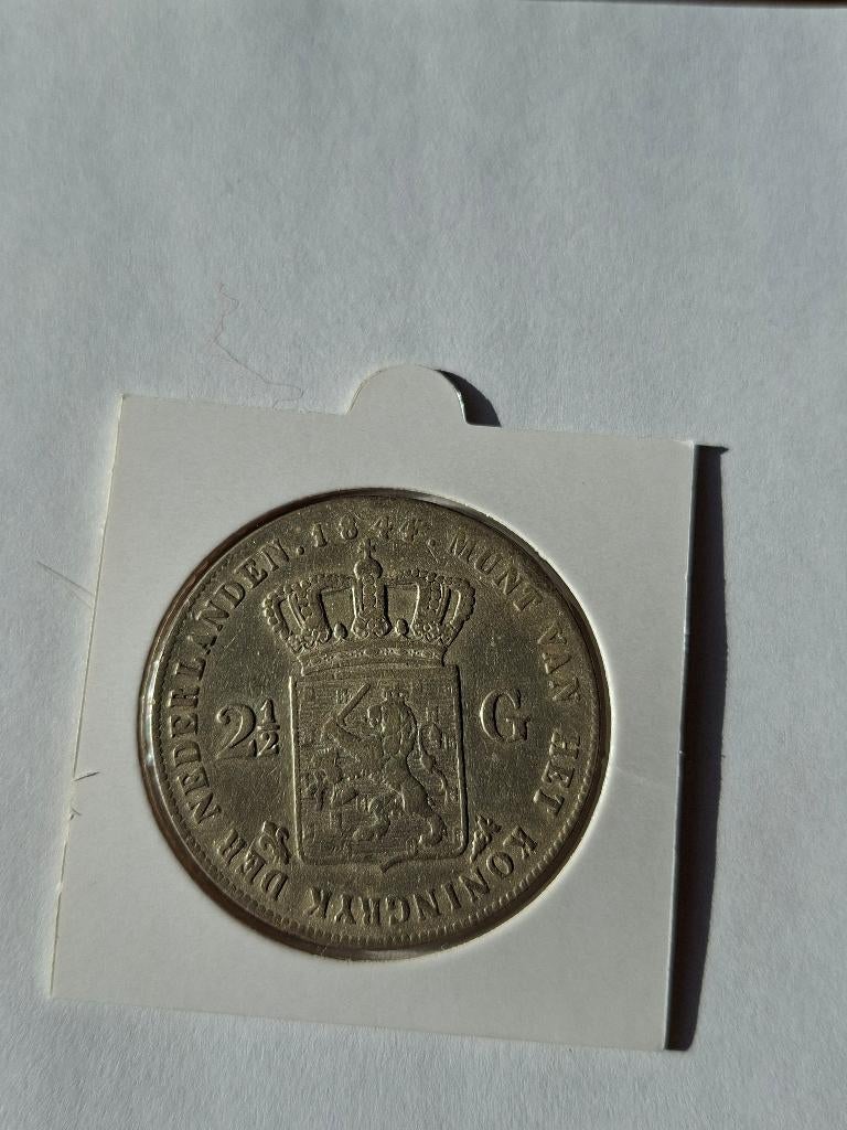 2½ gulden 1844 rijksdaalders 2,5, Postzegels en Munten, Munten | Nederland, Zilver, Ophalen of Verzenden, Losse munt, 2½ gulden