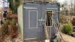 Stalen zeecontainer 600x250cm met houten deuren en raam., Ophalen