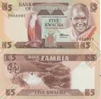 ZAMBIA 1986 5 kwacha #25d UNC, Postzegels en Munten, Bankbiljetten | Afrika, Zambia, Verzenden