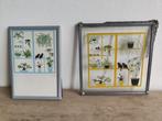 Coos Storm glas in lood raamhanger met poezen & Ansichtkaart, Antiek en Kunst, Antiek | Glas en Kristal, Ophalen of Verzenden