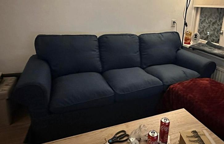 Ektorp ikea 3zits bank, Huis en Inrichting, Banken | Complete zithoeken, Gebruikt, Ophalen