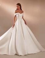 Luxe trouwjurk €749 34 36 38 40 42 44 46, Ophalen, Nieuw, Wit, Trouwjurk