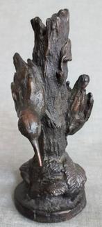Bronzen Sculptuur boomklevers vogels, Antiek en Kunst, Ophalen of Verzenden, Brons