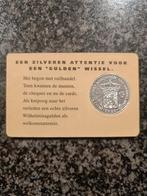 Zeldzame coincard zilveren gulden 1929. Wilhelmina., Ophalen of Verzenden, Zilver