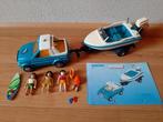 Playmobil 6864 Pick-up met speedboot met onderwatermotor, Ophalen of Verzenden, Gebruikt, Complete set