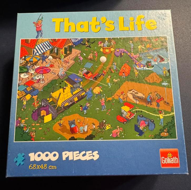 That’s life puzzel - golf sport 1000 stukjes Goliath 71388, Hobby en Vrije tijd, Denksport en Puzzels, Gebruikt, Legpuzzel, 500 t/m 1500 stukjes