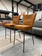 2 Nieuw Label Gabon Barstoelen Bald sprang leer Design Kruk, Nieuw, Leer, Ophalen of Verzenden, Label