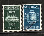 171 nvph 325-326spoorwegjubileumzegels1939 gebruikt zie scan, Ophalen of Verzenden, T/m 1940, Gestempeld