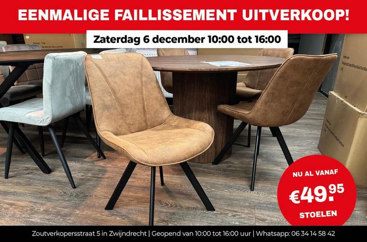 Faillissement verkoop Eetkamerstoel voor 25 euro, Huis en Inrichting, Stoelen, Zo goed als nieuw, Vijf, Zes of meer stoelen, Grijs