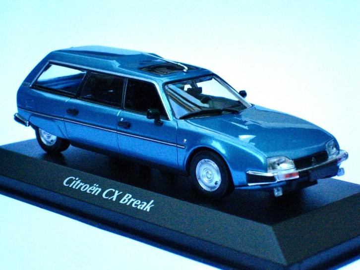 Citroen CX Break '82 blauw metallic Maxichamps 1:43, Hobby en Vrije tijd, Modelauto's | 1:43, Nieuw, Auto, MiniChamps, Ophalen of Verzenden