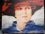 Geclee Staatsportret van Koningin Beatrix, Verzamelen, Koninklijk Huis en Royalty, Ophalen of Verzenden, Zo goed als nieuw, Nederland