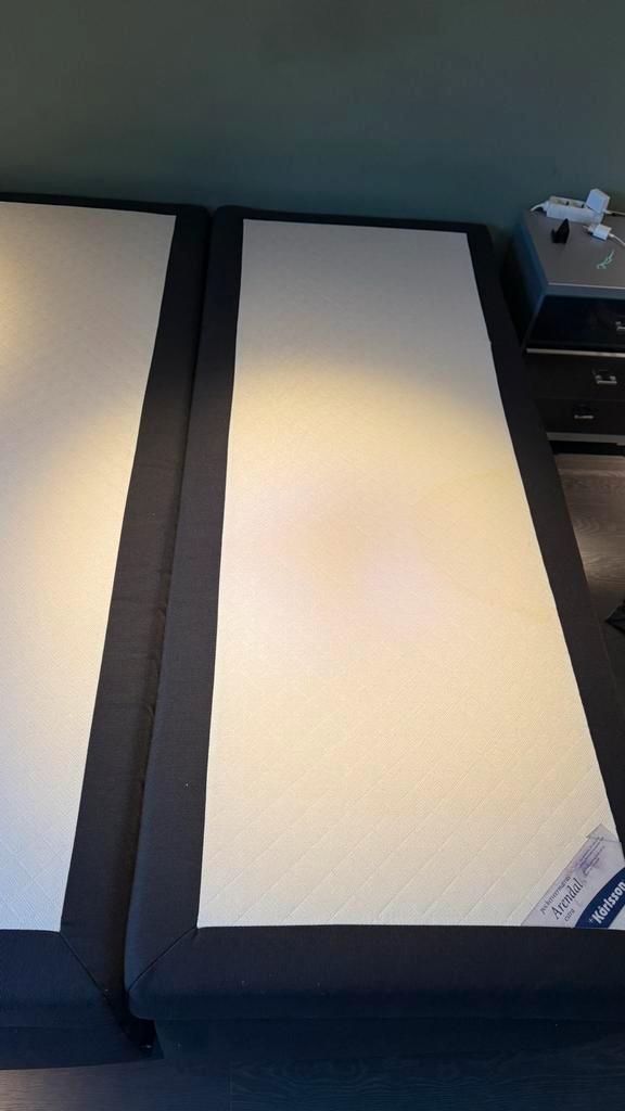 Boxspring 200x160 - Tweepersoons, Huis en Inrichting, Slaapkamer | Bedden, Gebruikt, Tweepersoons, 160 cm, 200 cm, Stof, Overige kleuren