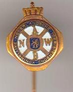 ANWB emaille-goudkl. vintage speld, Verzenden, Zo goed als nieuw, Transport