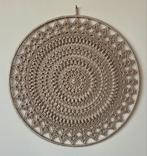Mooie gehaakte kaki kleurige mandala 40 cm, Ophalen of Verzenden, Nieuw