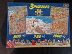 Jan van Haasteren 80189 3in1 Parcel Service,BreakaLeg,Tennis, Ophalen, 500 t/m 1500 stukjes, Zo goed als nieuw, Legpuzzel