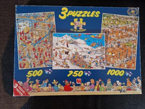 Jan van Haasteren 80189 3in1 Parcel Service,BreakaLeg,Tennis, Hobby en Vrije tijd, Denksport en Puzzels, Zo goed als nieuw, Legpuzzel