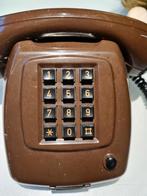 Vintage PTT TDK 65 de luxe mocca telefoon, Telecommunicatie, Vaste telefoons | Niet Draadloos, Ophalen of Verzenden, Gebruikt