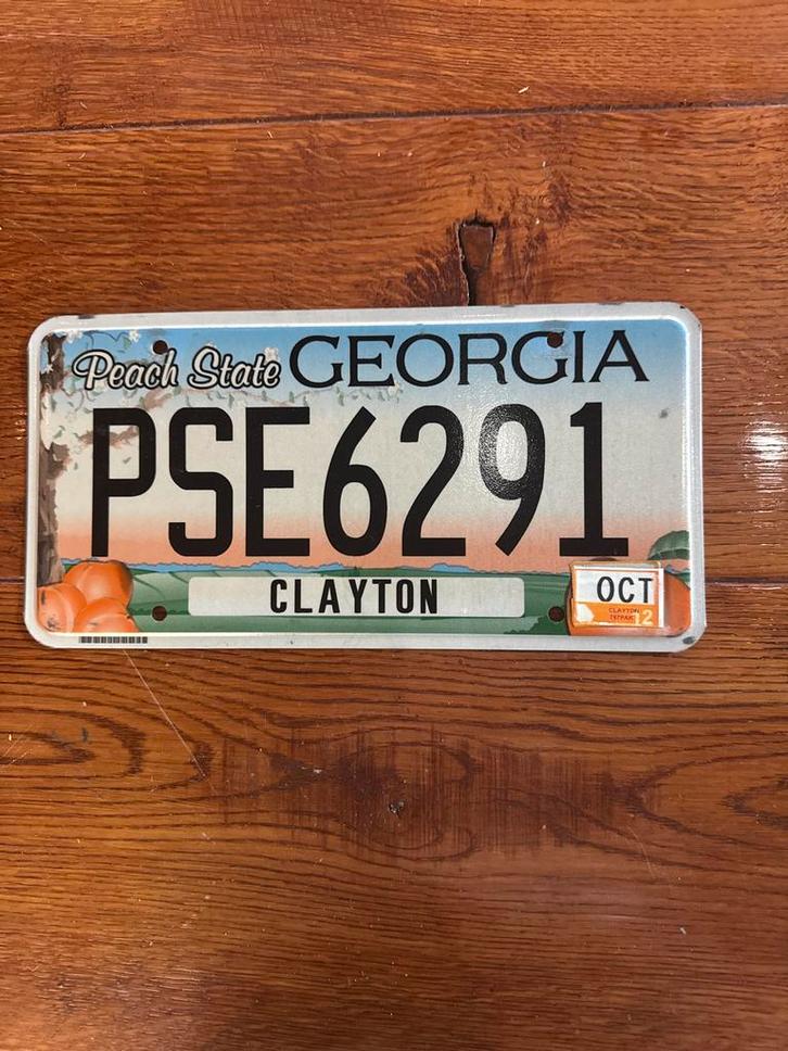 Georgia Nummerplaat - PSE6291, Auto diversen, Autostickers, Ophalen of Verzenden