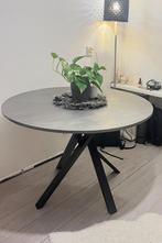 IKEA MARIEDAMM Eettafel Rond – Donkergrijs, Ophalen, Gebruikt, 100 tot 150 cm, Rond