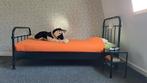 zwart spijlenbed, Ophalen, Gebruikt, 90 cm, Eenpersoons