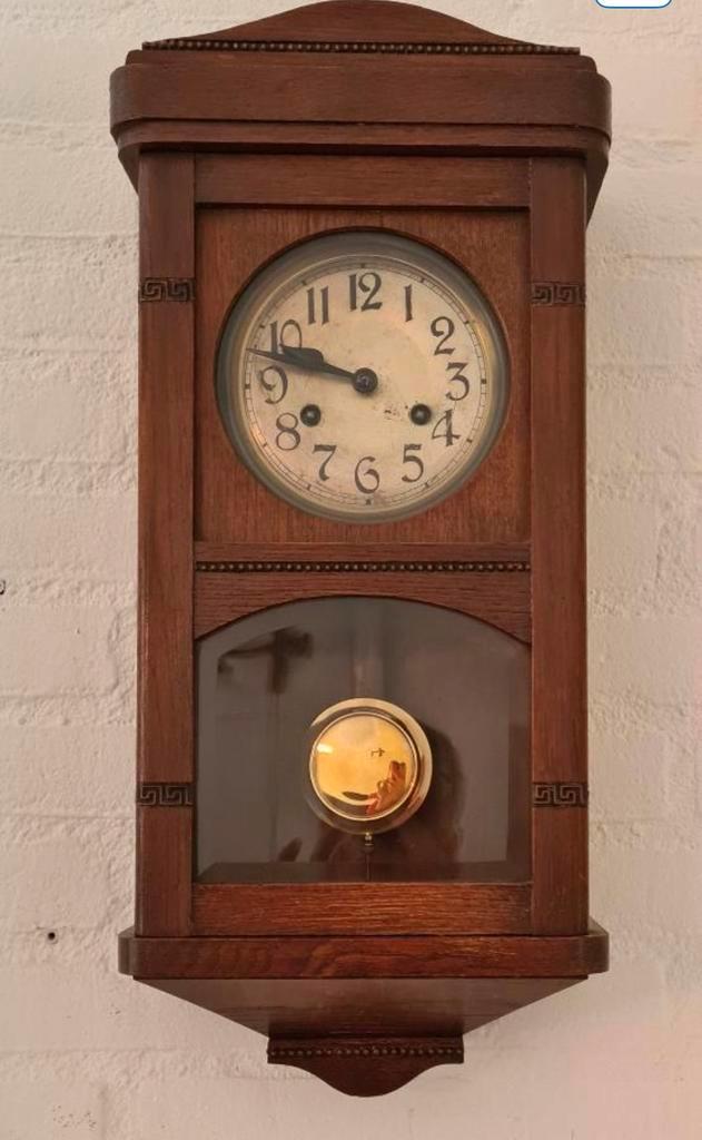Zeldzame Antieke Junghans Regulateur, wandklok. 1890-1910, Antiek en Kunst, Antiek | Klokken, Ophalen of Verzenden