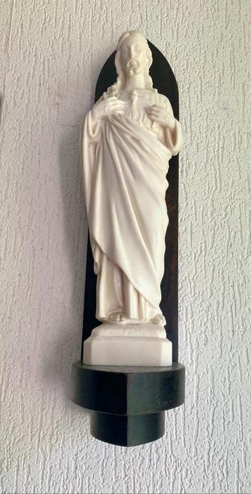 Beeld Heilig Hart Jezus – Alabaster resin beschikbaar voor biedingen