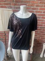 Topje van EDC met pailletten maat XS, Douwenmaat 8-3 Meppel, Info@again.nu, Zwart, Ophalen of Verzenden