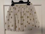 Wit rokje maat 122 met gouden hartjes, Meisje, H&M, Ophalen of Verzenden, Zo goed als nieuw