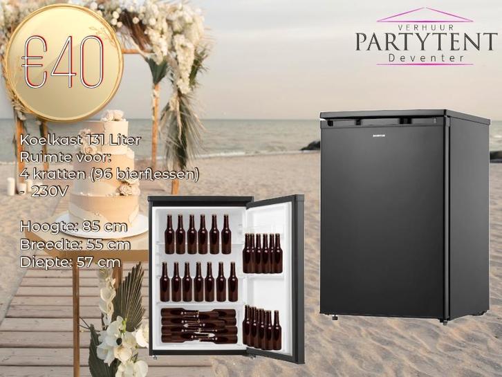 Koelkast huren voor bruiloft drankjes Deventer, Hobby en Vrije tijd, Feestartikelen | Verhuur, Nieuw, Geboorte of Huwelijk, Ophalen