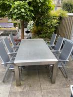 Tuinset, Tuin en Terras, Tuinsets en Loungesets, Ophalen, Gebruikt, 6 zitplaatsen, Rvs