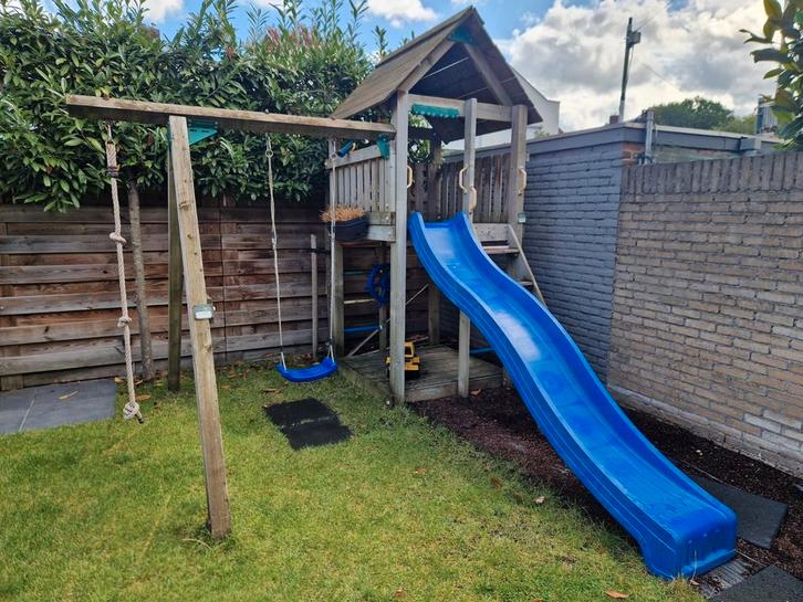 Speeltoestel jungle gym, Kinderen en Baby's, Speelgoed | Buiten | Speeltoestellen, Gebruikt, Glijbaan, Schommel, Ophalen