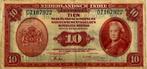 Nederlands-Indië tien gulden 1943, Ophalen of Verzenden, 10 gulden, Los biljet