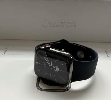 Apple Watch Series 8 45MM Grafiet RVS | Krasvrij | Garantie beschikbaar voor biedingen