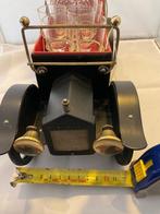 antiek oldtimer met muziekdoos en whiskykaraf en 6 glazen, Ophalen of Verzenden