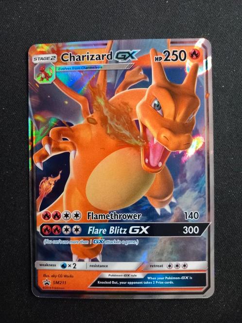 Pokemon Charizard GX SM211 Black Star Promo NM, Hobby en Vrije tijd, Verzamelkaartspellen | Pokémon, Zo goed als nieuw, Losse kaart