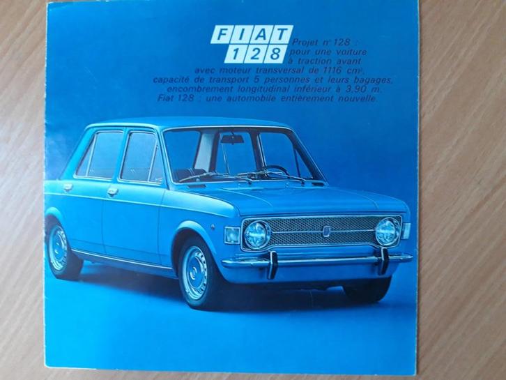 Folder Fiat 128 introductie 1969 – Frans, Boeken, Auto's | Folders en Tijdschriften, Zo goed als nieuw, Overige merken, Ophalen of Verzenden
