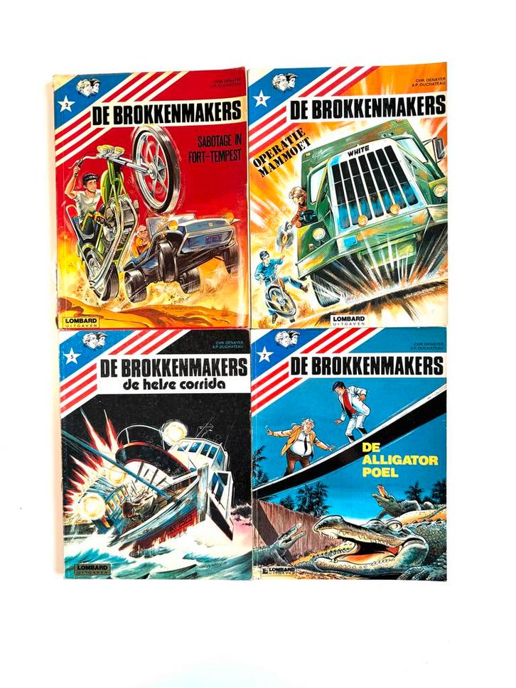 De Brokkenmakers - Set van 4 strips, Boeken, Stripboeken, Gelezen, Meerdere stripboeken, Ophalen of Verzenden
