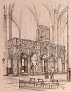 Amersfoort ... Oxaal v/d Sint Joriskerk ..., Antiek en Kunst, Kunst | Tekeningen en Foto's, Ophalen of Verzenden