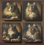 Noorse Boskat Rembrandt stijl onderzetters met houder, Ophalen of Verzenden, Nieuw, Glas of Kopje